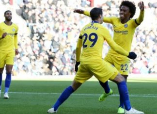 สิงห์บลูส์ ยังดุบุกขย้ำเบิร์นลี่ย์ 4-0 ,ปืนสะดุดเจ๊าพาเลซ