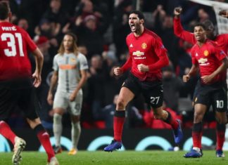 เฟลไลนี ฮีโร่ซัดทดเจ็บนำชัยผีแดงลิ่ว 16 ทีม ชปล.