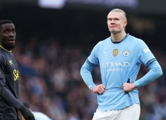 ฮาลันด์” พลาดโทษ! “แมนฯ ซิตี้” เปิดบ้านเจ๊า “เอฟเวอร์ตัน” ไร้ชัย 4 นัดติด