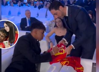 ซีเรียลเพดดีกรีต้องเข้า! “ยามาล” ควง “ปาดิลญ่า” อดีตหวานใจที่มีข่าวนอกใจ ออกงานคู่ (คลิป)