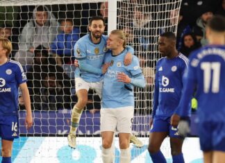 มาแล้ว “แมนฯ ซิตี้” บุกชนะ “เลสเตอร์” ได้ “ฮาลันด์” กลับมายิง ขึ้นที่ 5 พรีเมียร์ลีก