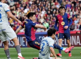 ผลบอล บาร์เซโลนา เปิดบ้านเฉือน อลาเบส ตามจ่าฝูง 4 แต้ม ศึกลาลีกา สเปน